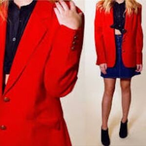 Pendleton Vintage Red Wool Blazer 3 Button Classic XS/S